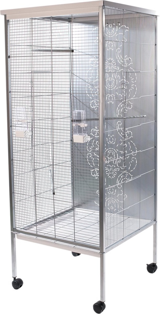 Volière Zen Louisa 60x60x151,5cm zilver