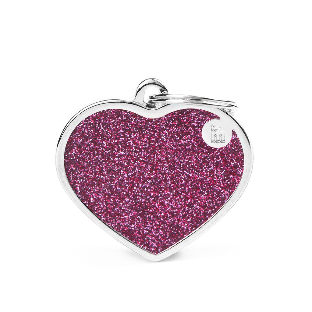 BIG HEART GLITTER PINK