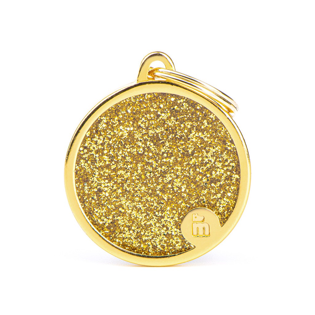 BIG CIRCLE GLITTER GOLD