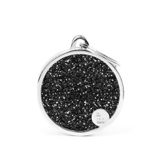 BIG CIRCLE GLITTER BLACK