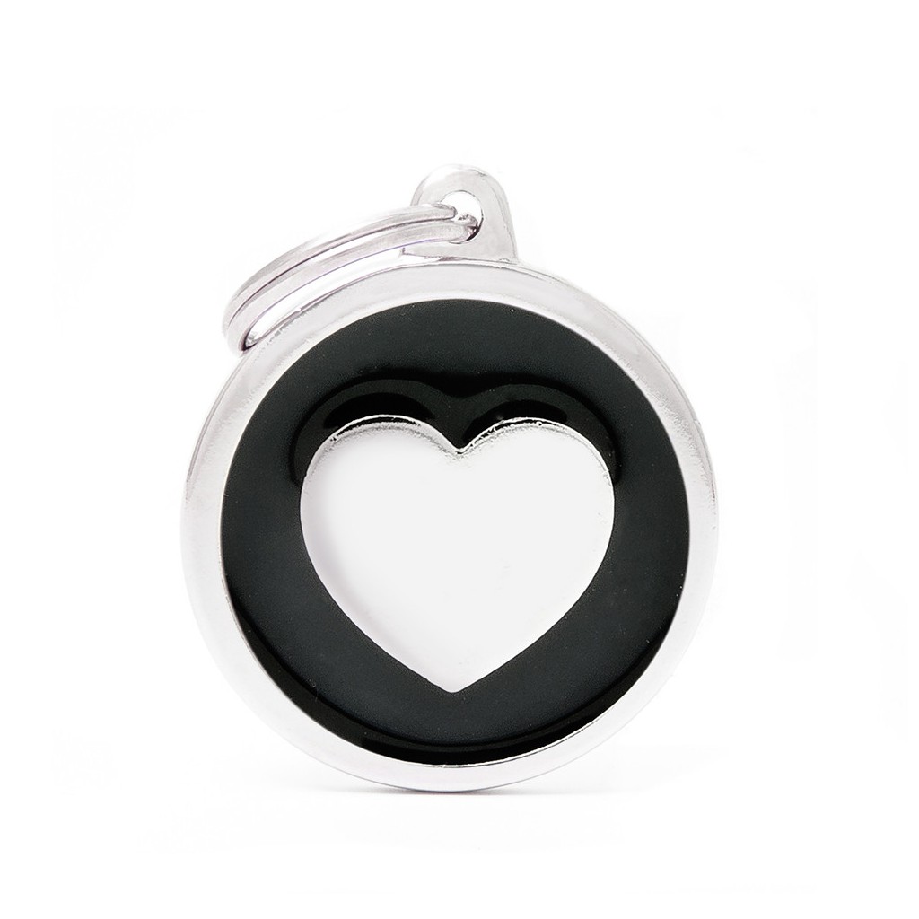 BLACK BIG CIRCLE HEART
