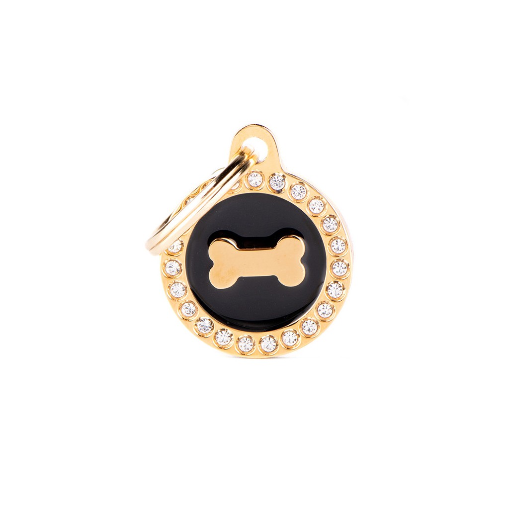 BLACK CIRCLE GLAM BONE GOLD