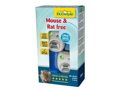 EcoStyle Mouse & Rat Free voor 2 x 30m2 ultrasoon