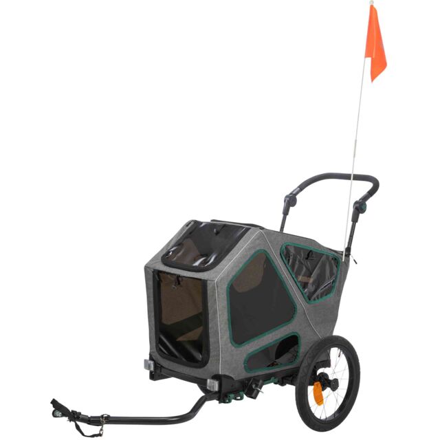 # Fietskar met vering en oploopplank t. 45kg