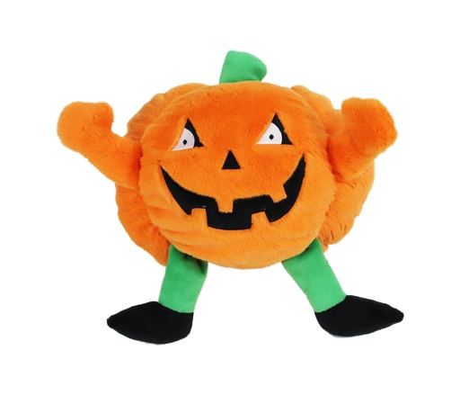 [020 8282] POMPOEN HALLOWEEN + GEZICHT ORANJE 20CM