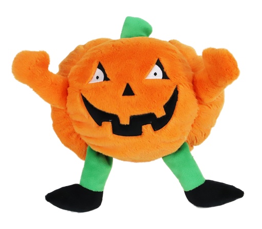 [020 8283] POMPOEN HALLOWEEN + GEZICHT ORANJE 28CM