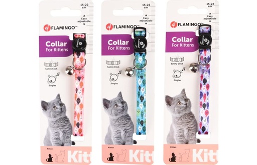 [560946] KITTENHALSBAND MINOU 15/22CM 10MM ASSORTIMENT