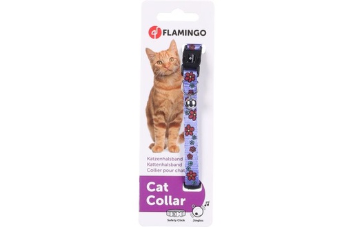[1031340] KATTENHALSBAND ZIGGI BLOEM LILA 20- 35CM 10MM
