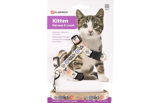 [1031358] KITTENHARNAS + LIJN TOPO MUISMOTIEF WIT 20-35CM 10MM
