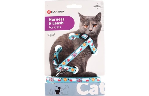 [560940] KATTENHARNAS + LIJN ARWEN PRINT MUI S 20-35CM 10MM