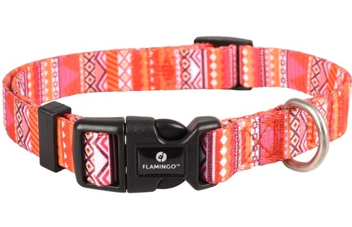 [520140] HALSBAND SYB ORANJE/ROZE/WIT M 40-55CM 20MM
