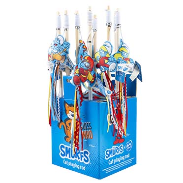 [13588] De Smurfen vliegende speelhengels 46x6x2 - display Meerkleurig