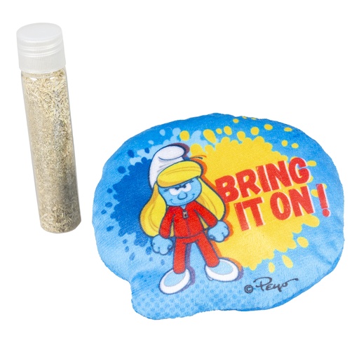 [13594] Smurfin catnip speeltje 11x2x9cm blauw