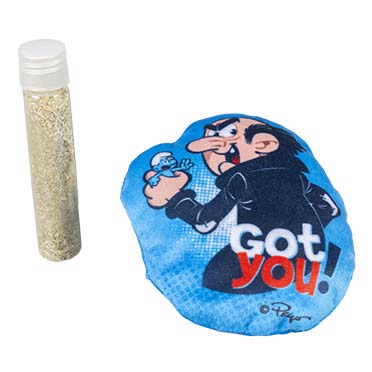 [13601] Gargamel catnip speeltje 9x2x10cm blauw