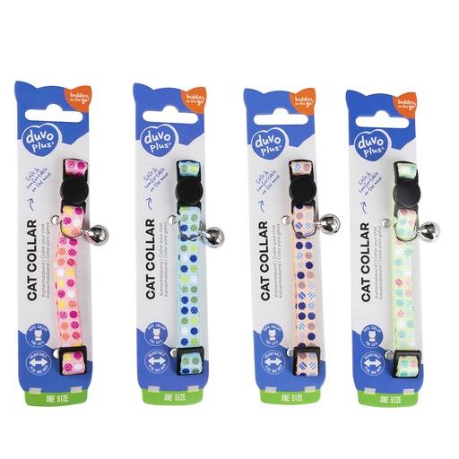 [11175] KATTENHALSBAND CANDY NYLON 20-30cm / 10mm gemengde kleuren
