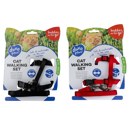 [11199] KAT WANDELSET UNI 20-35cm / 10mm - 125cm gemengde kleuren