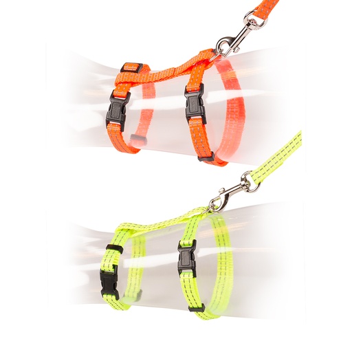 [11205] KAT WANDELSET REFELECTEREND UNI 20-35cm / 10mm - 125cm Oranje/Geel