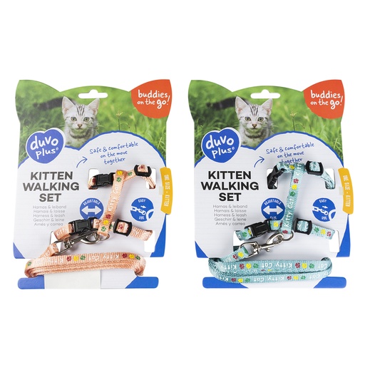 [11213] KITTEN WANDELSET KITTY CAT 15-25cm / 8mm-125cm gemengde kleuren
