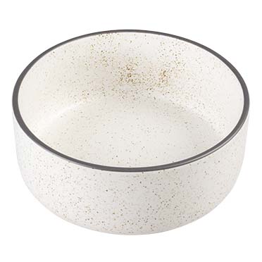 [14403] Eetkom Stone Speckle 750ml - M - 15,5x15,5x6,5cm wit
