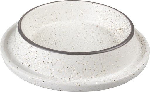 [14410] # Anti-mors eetkom Stone Speckle 430ml - 20,5x20,5x4cm wit
