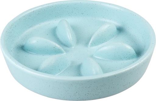 [14413] Anti-schrok eetkom Stone Speckle 580ml - 20x20x4,3cm turquoise
