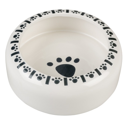 [13397] Eetkom Stone bunny paw S - 100ml - 8x8x3,3cm wit/zwart