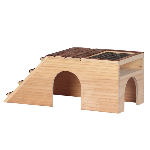 [12873] Knaagdieren houten Garden House 48×22×20 cm