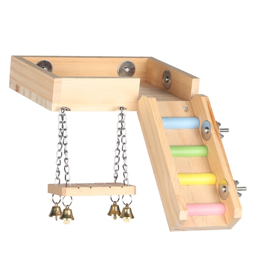 [12576] Houten speelplatform 26x20x17,5 Meerkleurig