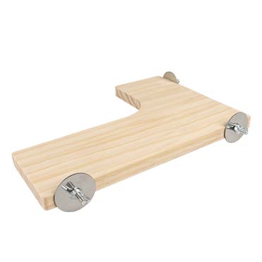 [14351] Houten L-platform 27x21,5x4cm Houtkleurig