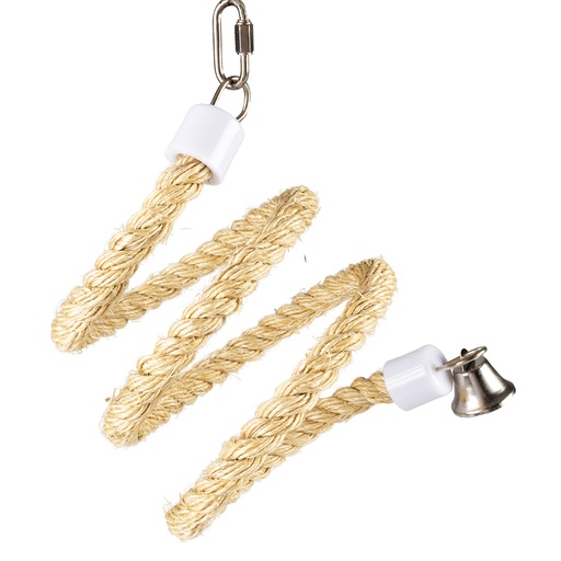 [13554] Spiraaltouw in sisal met bel XS -78x18x18cm beige