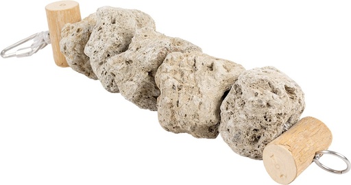 [14467] Hanger met lava stenen L - 50x11x11cm antraciet