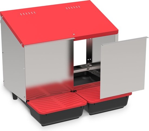 [12740] # LEGBAK GEGALVANISEERD 53x45,5x47,5cm rood