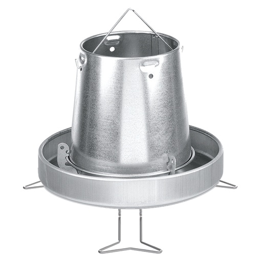 [12744] Kippenvoerbak gegalvaniseerd met voetjes 5kg
