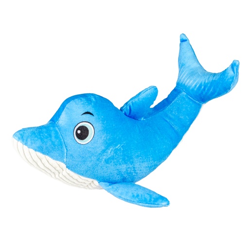 [13446] Pluche dolfijn ocean 27x9x8cm blauw/wit