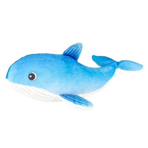 [13447] Pluche walvis ocean 27x8x7cm blauw/wit