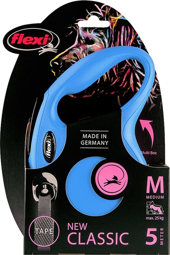 [020 8374] Flexi rollijn CLASSIC tape M blauw, 5 meter