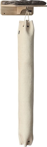 [40351] # Quapas  Cat scratcher climbing back on the wall with pillow grey