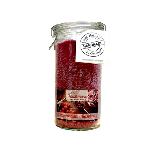 [12307077] Candle Factory Mini Jumbo Kaars Pomegranate/Raspberry