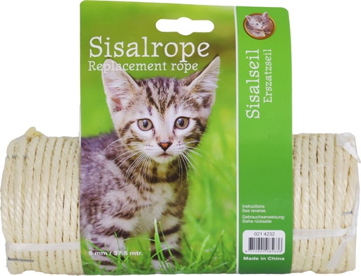 [021 4232] Boon sisal touw 5mm op rol 37.5 Meter