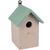 [110305] # Nestkastje Guo grijs met groen dak 14*14*20cm