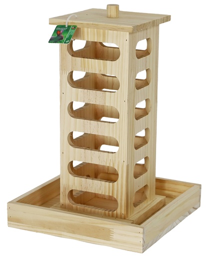 [020 4675] Boon hooiruif toren hout+deksel+voerbak 38cm