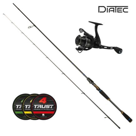[AL-DTDS24028-CY] Combo LFT DiaTec XF Dropshot 240 5-28gr. + Precision 2000FD (Braid 12/00 Yellow)