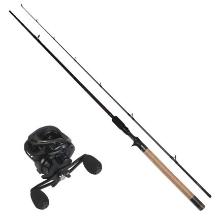 [AL-LBC21050-CR] Combo LFT Legend Baitcast 210 20-50gr. + Storm II (Promo Braid 14/00 Red)