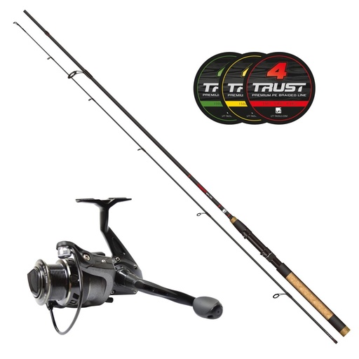 [AL-LS24030-CR] Combo LFT Legend Spin 240 10-30gr. + Wave 3000FD (Braid 14/00 Red)
