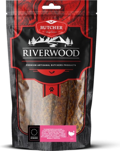 [JP140047] Riverwood vleesstrips Kalkoen 150 gr