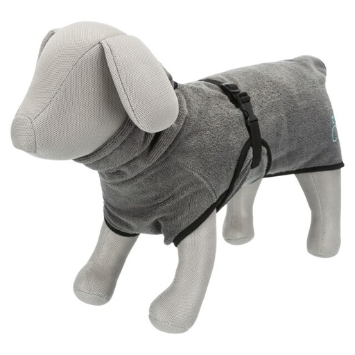 [23575] Badjas voor honden, badstof, XL: 75 cm, grijs