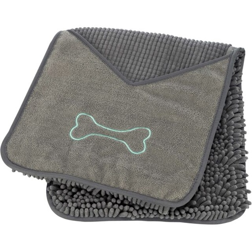 [23577] # Handdoek met handbanden, microvezel, 78 × 32 cm, grijs