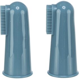 [25624] Vinger-tandenborstel-set, siliconen, hond/kat, 6 cm, 2 st.