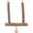 [5831] Trapezeschommel met houten kogel, schorshout, 12 × 15 cm