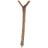 [5877] Zitstok Y-vorm, schroefbevestiging, schorshout, 35 cm/ø 18 mm